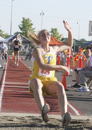 Tahoma High senior Savannah Johnson finished third in the state in the triple jump Friday at the 4A state meet at Mount Tahoma High in Tacoma.