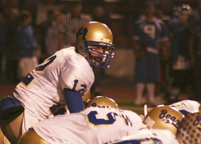 Tahoma quarterback Travis Montoya looks over the line before the snap Friday against the Federal Way Eagles.