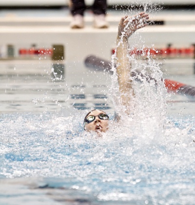 Junior Chelsea Bailey raced to a fourth-place finish in the  100 backstroke during Saturday’s state swim finals.