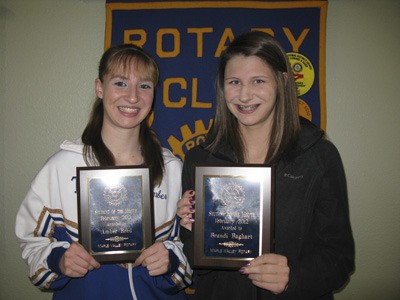 (Left to right) Tahoma students Amber Reed and Brandi Banghart