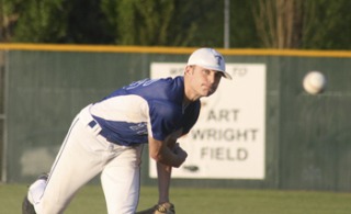 Tahoma pitcher Chris Marangon threw a complete game earning a 11-2 victory for the Bears Saturday evening at Art Wright Field in Kent against Puyallup in the first round of the South Puget Sound League playoffs.