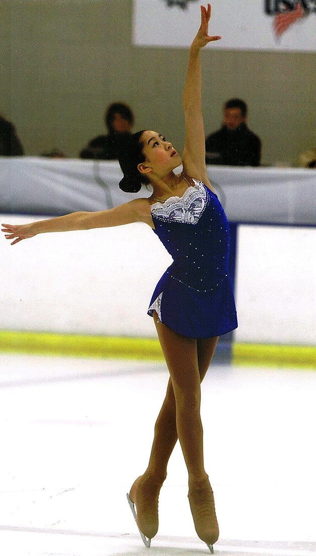 Kentlake’s Hannah Tashiro performs a figure skating routine. She began skating five years ago.