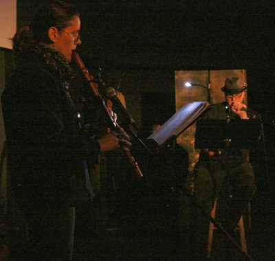 Carol Whitaker and Ed Corrigan perform in the production 'War