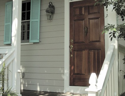 The art and science of feng shui advises front and back doors to be offset so chi does slip out the openings.