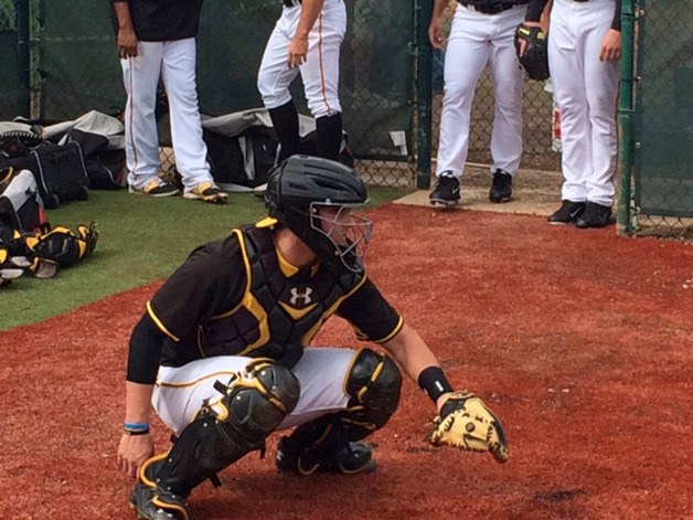 Kentwood grad Reese McGuire is a top prospect for the Pittsburgh Pirates. This week he was working out with the Marauders in Bradenton