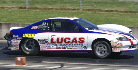 Maple Valley native Brad Plourd drives his super stock car at a divisional race in June at Woodburn Dragstrip in Oregon.