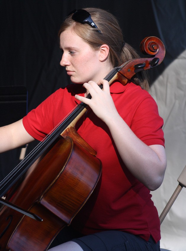 The Maple Valley Youth Symphony Orchestra performed during the Fourth of July activities at Lake Wilderness Park Monday.