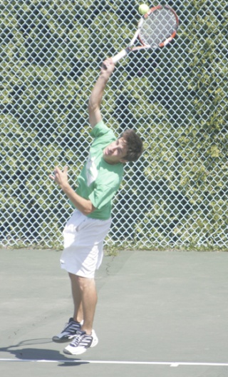 Kentwood senior Max Manthou won his third straight 4A state singles tennis title last week.