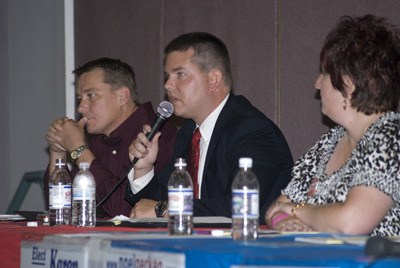 The Maple Valley City Council candidate debate Sept. 29 at Rock Creek Elementary. From the left