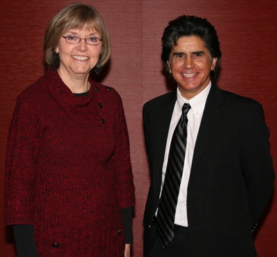 School Board Director Karen DeBruler and Superintendent Dr. Edward Lee Vargas