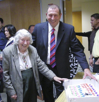 Jean Young and Fire Chief Jim Schneider were selected as Covingnton citizens of the year.