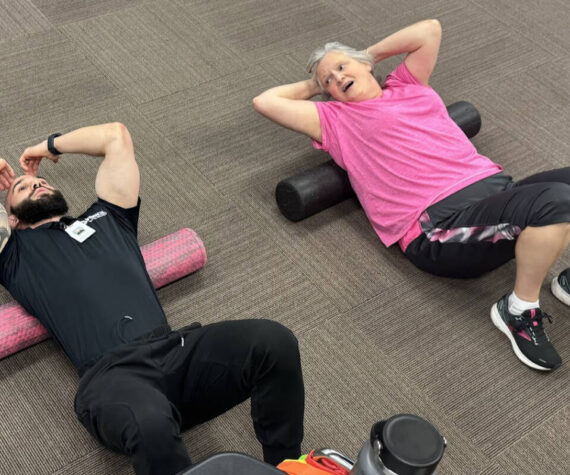 In Strive (Months 1 to 4), participants work closely with an exercise specialist to track vitals, monitor progress, and make adjustments. Photo Courtesy of Valley Medical Center.