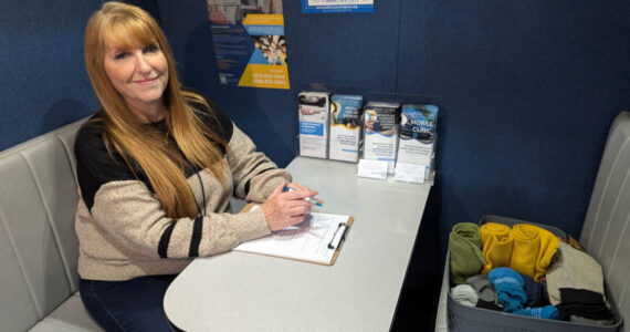 Rose Baldridge in the new Valley Cities mobile clinic van. Photo courtesy of Valley Cities Behavioral Health Care.